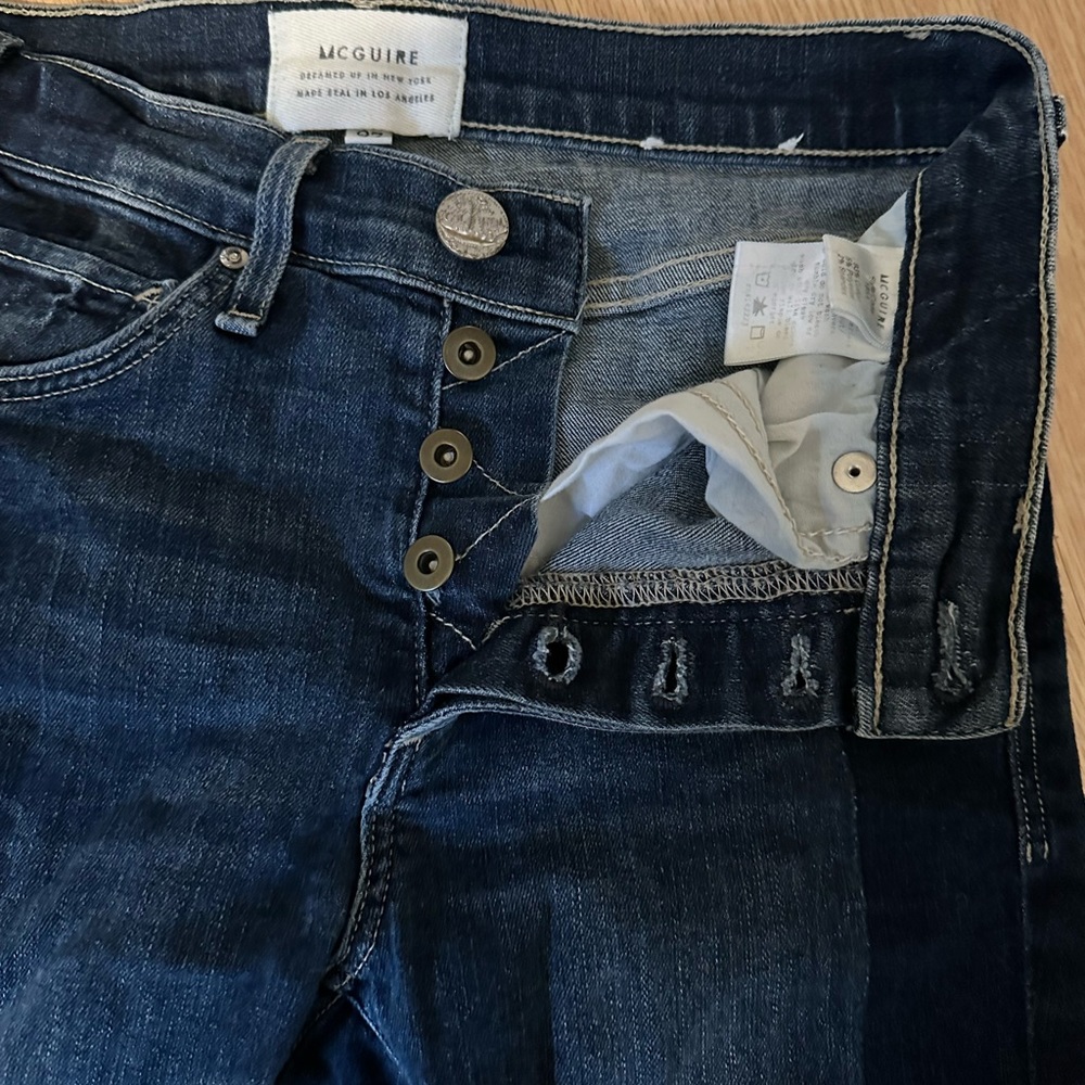 MCGUIRE DENIM | Two Tone | Raw Hem | Crop | Cropped Jeans | 27 | Style 185A - Picture 4 of 7